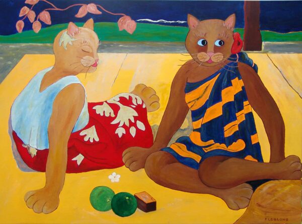 tableaux grands maîtres- D'après Femmes sur la plage de Paul Gauguin