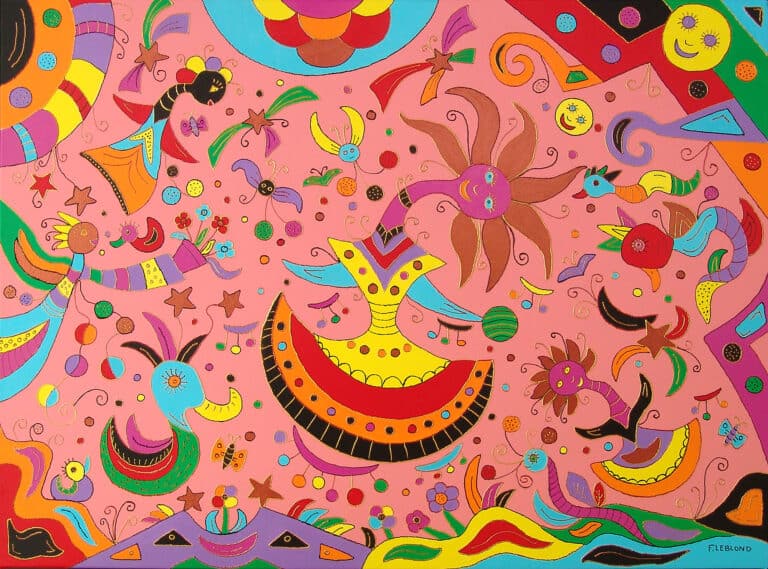 Tableau Abstraction Poétique-La danseuse étoile de Françoise Leblond